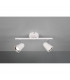 Toulouse Modern 2 Light Twin Ceiling Spotlight White Matt 3000K-1