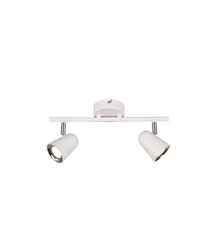 Toulouse Modern 2 Light Twin Ceiling Spotlight White Matt 3000K-3