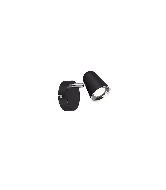 Toulouse Modern Single Spotlight Black Matt 3000K-3