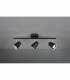 Toulouse Modern 3 Light Ceiling Spotlight Bar Black Matt 3000K-1