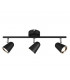 Toulouse Modern 3 Light Ceiling Spotlight Bar Black Matt 3000K-3