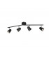 Toulouse Modern 4 Light Ceiling Spotlight Bar Black Matt 3000K-3