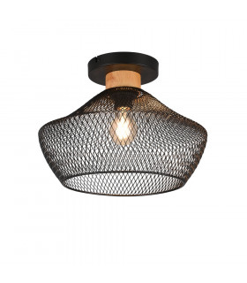 Valeria Modern Bowl Semi Flush Ceiling Light Black Matt-1