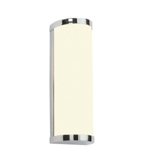 2 Light Bathroom Wall Light Chrome IP44 with Opal Glass, G9 - 1
