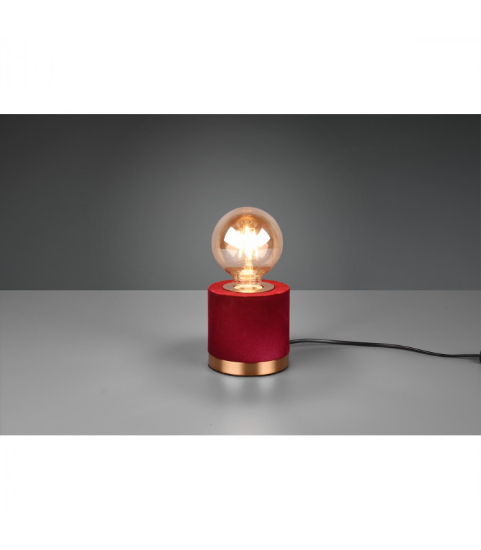 Judy Modern Cylindrical Table Lamp Red-2