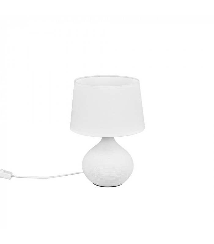 Martin Modern Table Lamp with Round Tapered Shade White-1