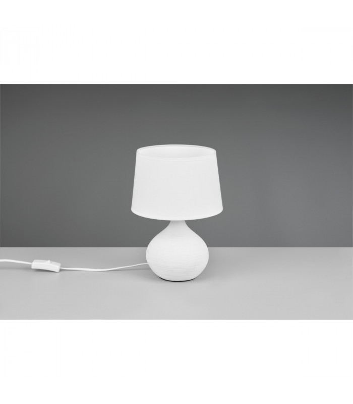 Martin Modern Table Lamp with Round Tapered Shade White-2