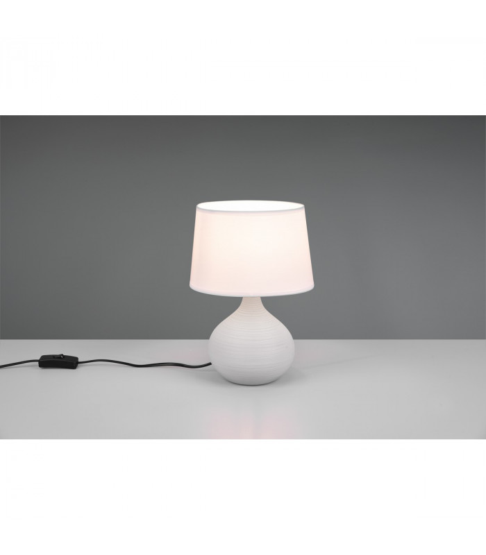 Martin Modern Table Lamp with Round Tapered Shade Cappucino-3
