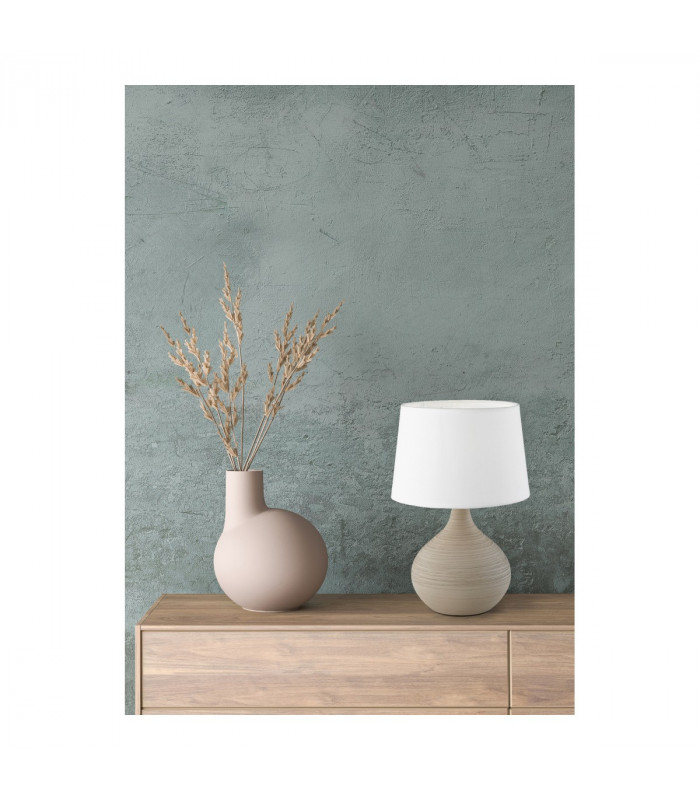 Martin Modern Table Lamp with Round Tapered Shade Cappucino-4