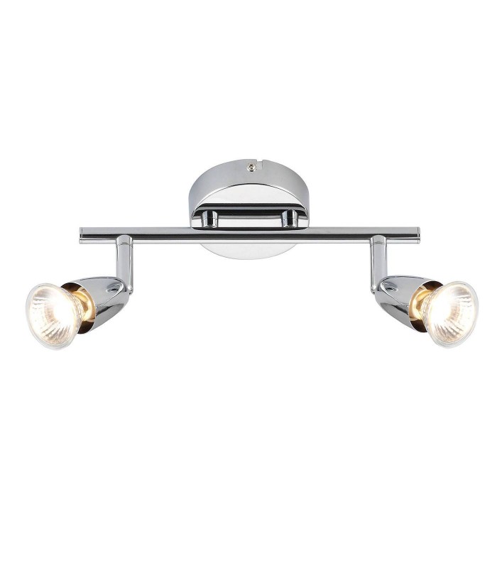 2 Light Adjustable Spotlight Chrome, GU10 - 1