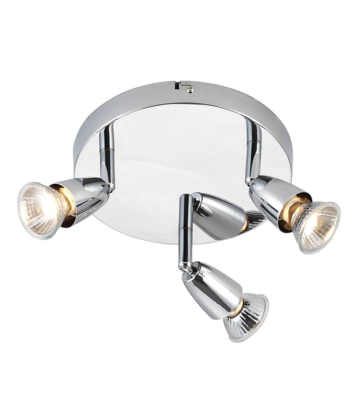 3 Light Adjustable Spotlight Chrome, GU10 - 1