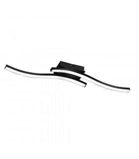 Route Modern 2 Light LED Semi Flush Light Black Matt 3000K-1