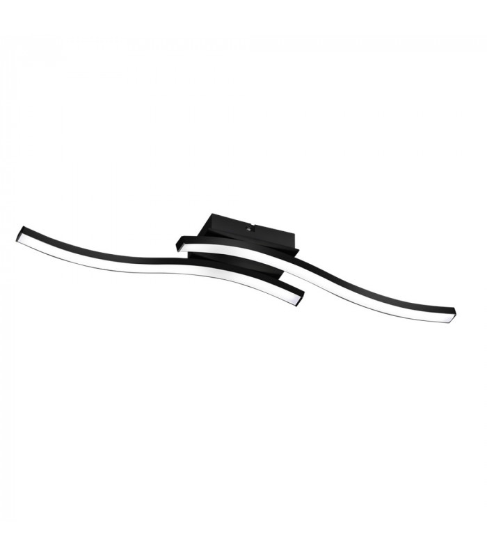 Route Modern 2 Light LED Semi Flush Light Black Matt 3000K-1