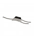 Route Modern 3 Light LED Semi Flush Light Black Matt 4000K-1