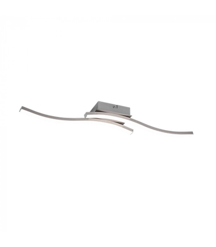 Route Modern 2 Light LED Semi Flush Light Nickel Matt 4000K-1