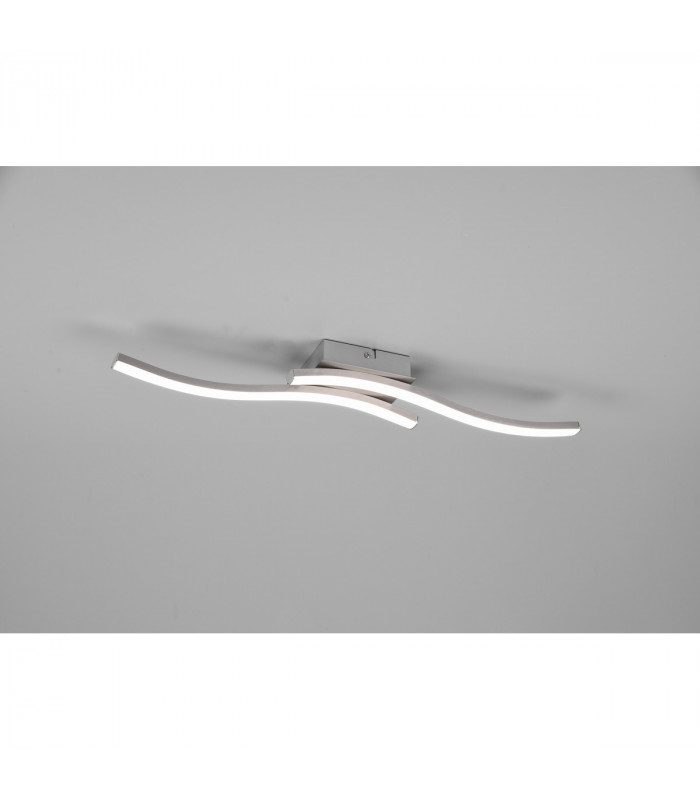 Route Modern 2 Light LED Semi Flush Light Nickel Matt 4000K-2