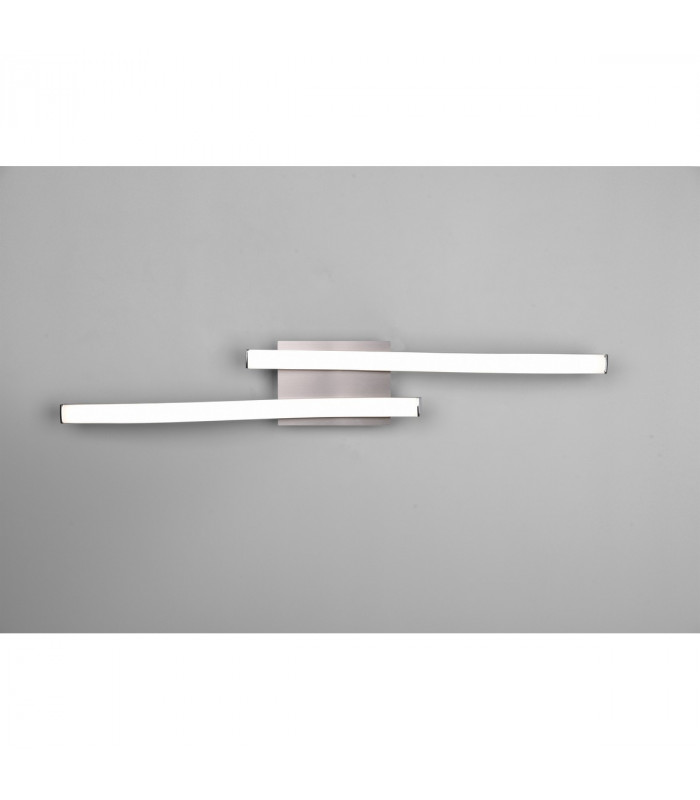 Route Modern 2 Light LED Semi Flush Light Nickel Matt 4000K-3