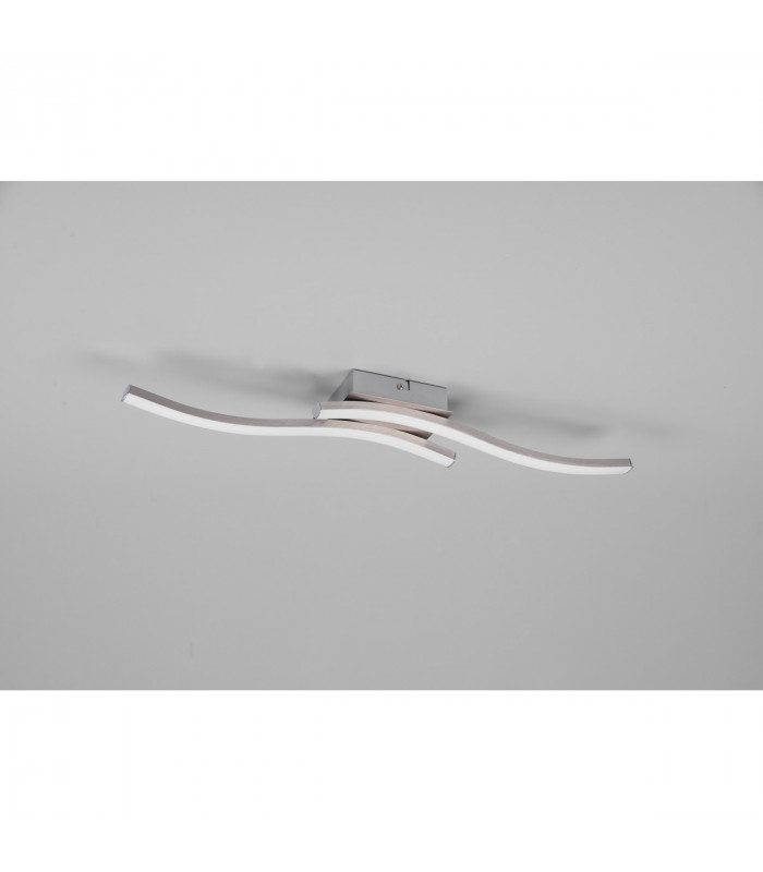 Route Modern 2 Light LED Semi Flush Light Nickel Matt 4000K-4
