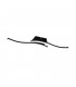 Route Modern 2 Light LED Semi Flush Light Black Matt 4000K-1
