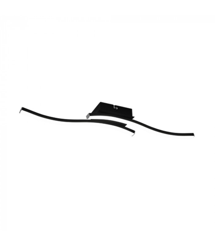 Route Modern 2 Light LED Semi Flush Light Black Matt 4000K-1