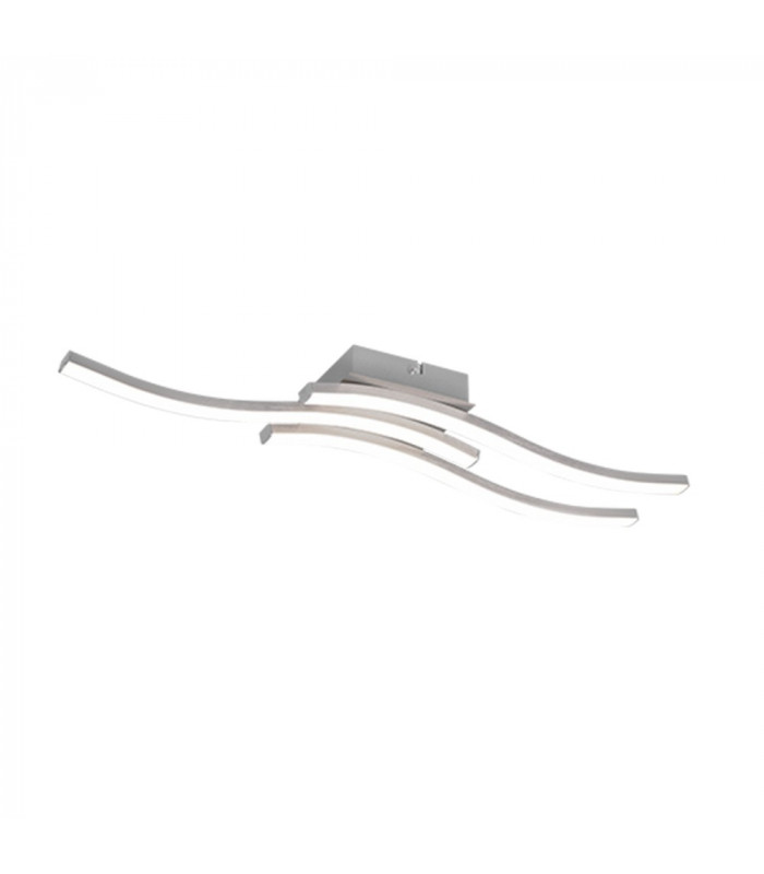 Route Modern 3 Light LED Semi Flush Light Nickel Matt 4000K-1