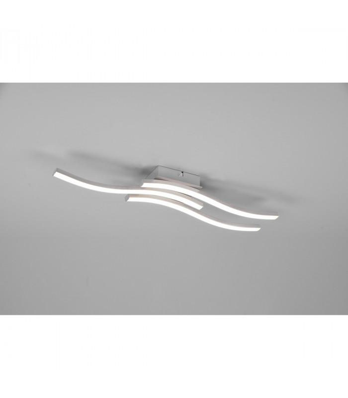 Route Modern 3 Light LED Semi Flush Light Nickel Matt 4000K-2