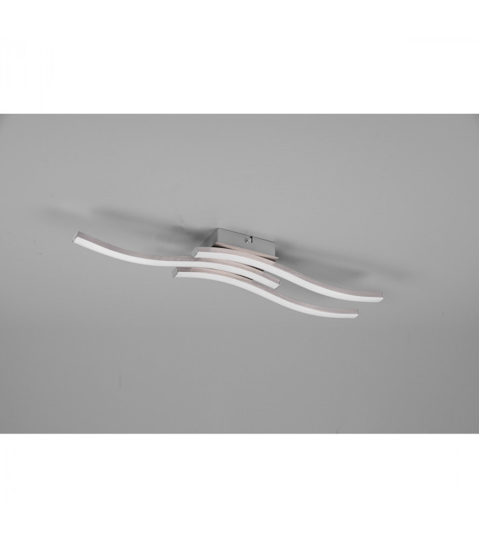 Route Modern 3 Light LED Semi Flush Light Nickel Matt 4000K-4