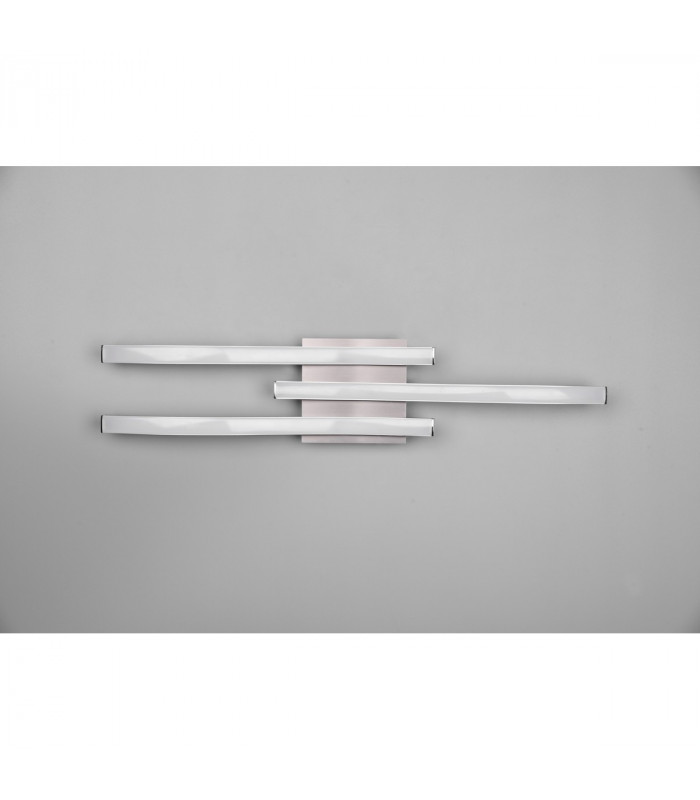 Route Modern 3 Light LED Semi Flush Light Nickel Matt 4000K-5