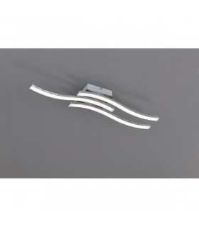 Route Modern 3 Light LED Semi Flush Light Nickel Matt 3000K-1