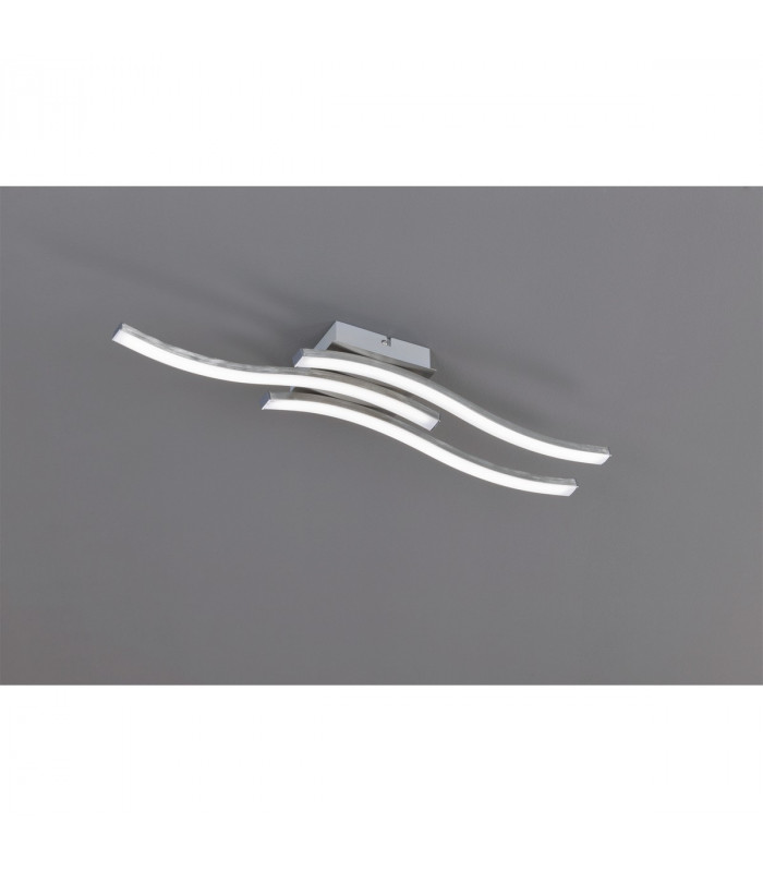 Route Modern 3 Light LED Semi Flush Light Nickel Matt 3000K-1