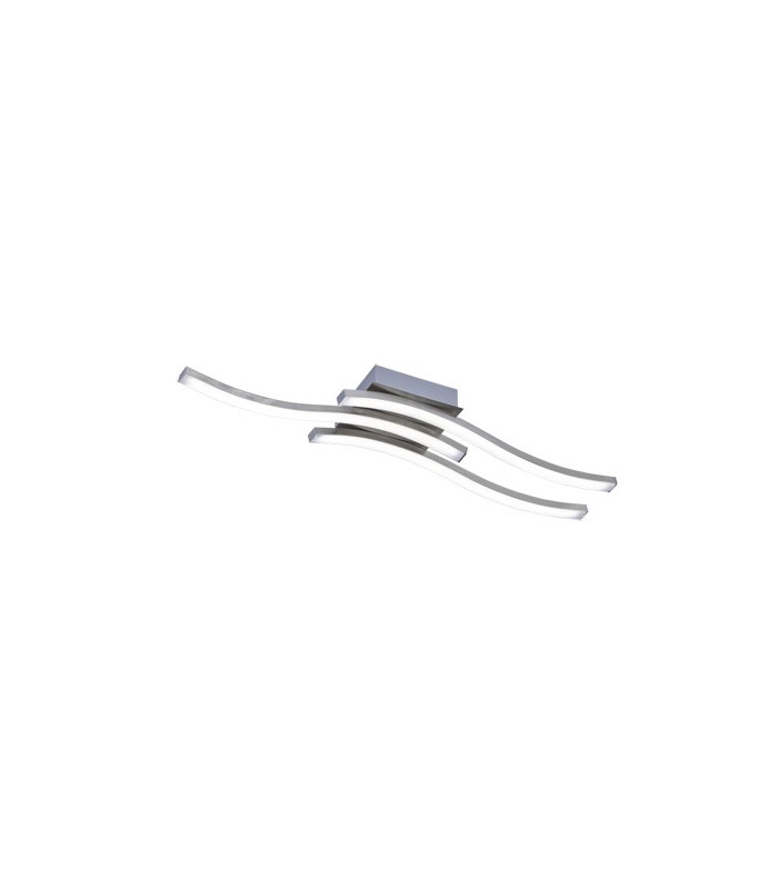 Route Modern 3 Light LED Semi Flush Light Nickel Matt 3000K-2