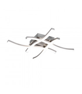 Route Modern 4 Light LED Semi Flush Light Nickel Matt 4000K-1
