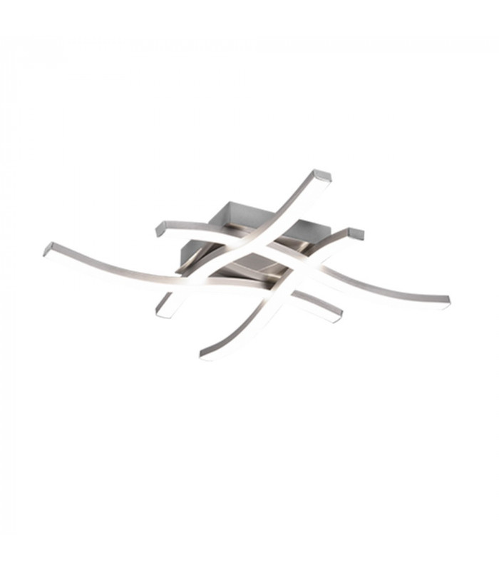 Route Modern 4 Light LED Semi Flush Light Nickel Matt 4000K-1