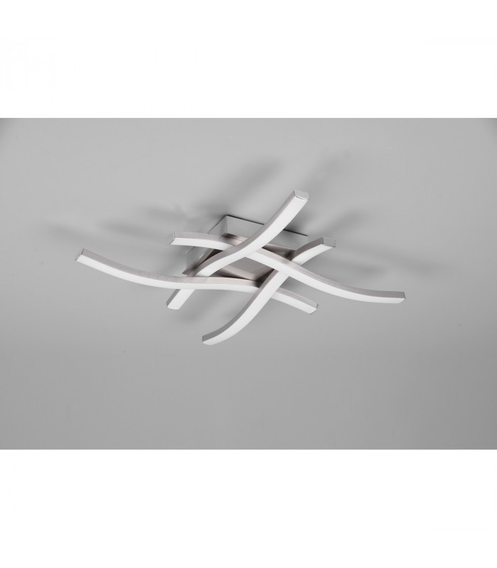 Route Modern 4 Light LED Semi Flush Light Nickel Matt 4000K-4