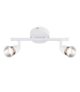 2 Light Adjustable Spotlight Gloss White, GU10 - 1