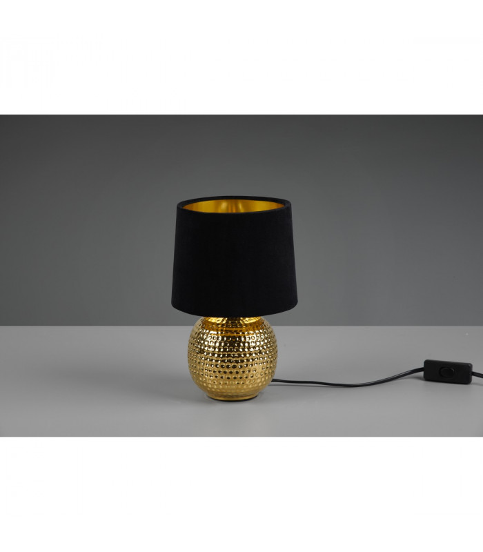 Sophia Modern Table Lamp with Round Tapered Shade Gold Gold Shade-3