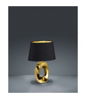 Taba Modern Table Lamp with Round Tapered Shade Gold-1