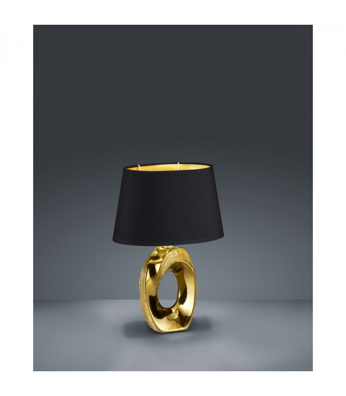 Taba Modern Table Lamp with Round Tapered Shade Gold-1