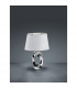 Taba Modern Table Lamp with Round Tapered Shade Silver-1
