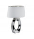 Taba Modern Table Lamp with Oval Shade Silver-2