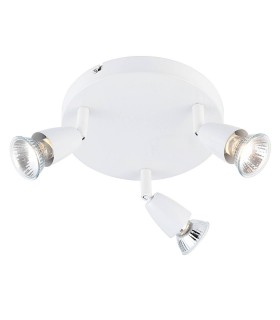 3 Light Adjustable Spotlight Gloss White, GU10 - 1