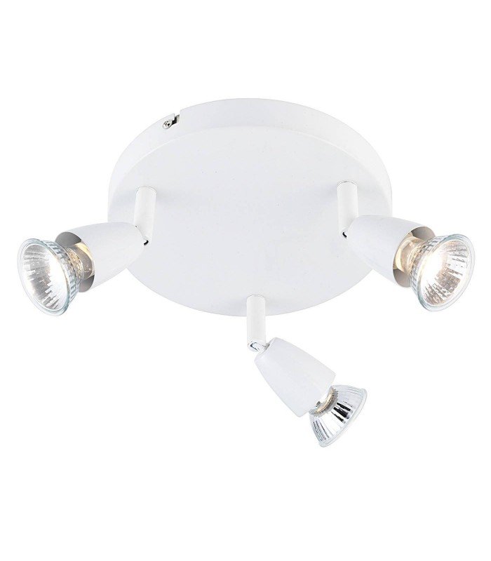 3 Light Adjustable Spotlight Gloss White, GU10 - 1