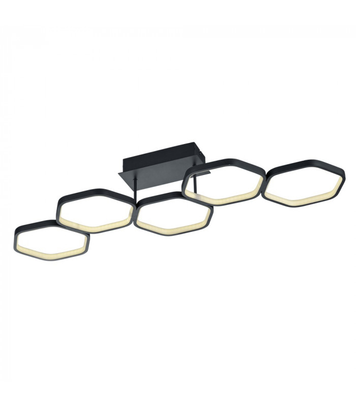 Vigo Modern LED Semi Flush Light Anthracite 3000K-1