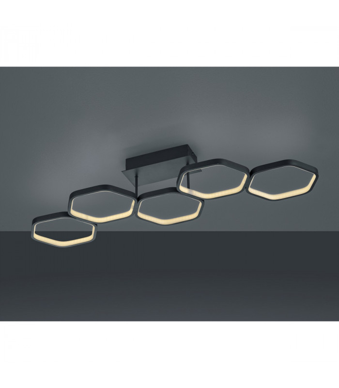 Vigo Modern LED Semi Flush Light Anthracite 3000K-2