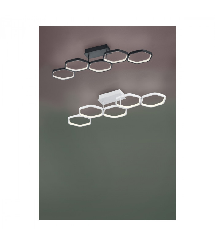 Vigo Modern LED Semi Flush Light Anthracite 3000K-3