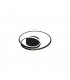 Zibal Modern LED Semi Flush Light Black Matt 3000K-1