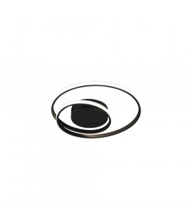 Zibal Modern LED Semi Flush Light Black Matt 3000K-1