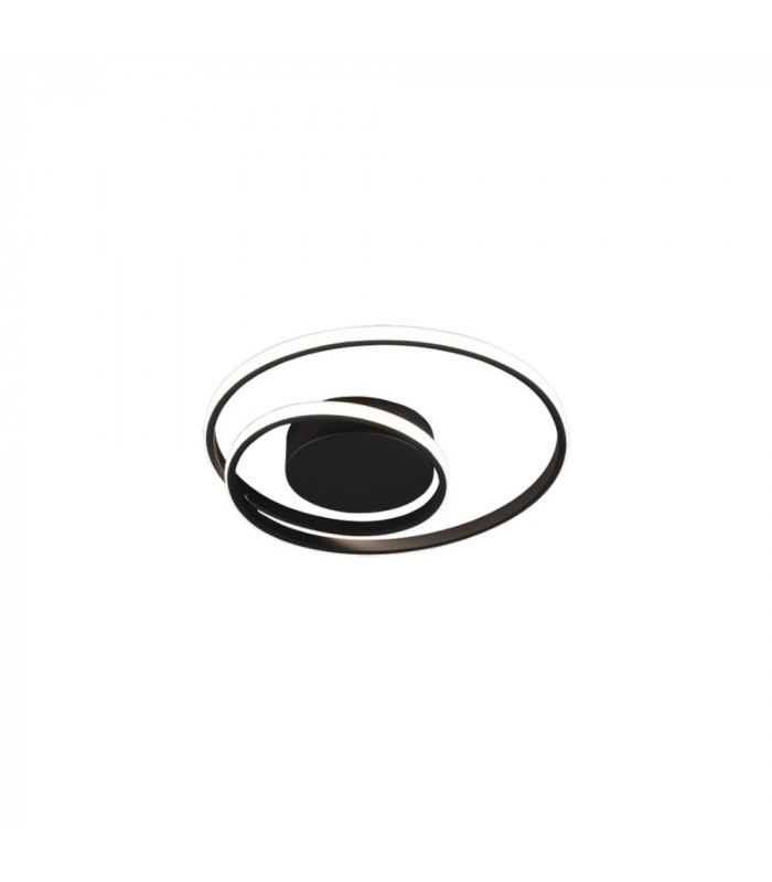 Zibal Modern LED Semi Flush Light Black Matt 3000K-1
