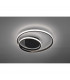 Zibal Modern LED Semi Flush Light Black Matt 3000K-2
