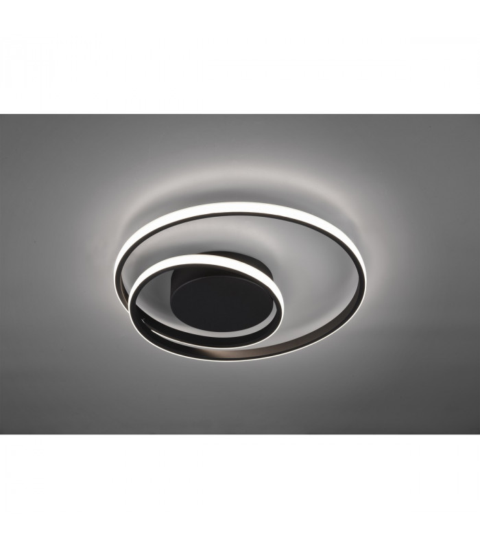 Zibal Modern LED Semi Flush Light Black Matt 3000K-2